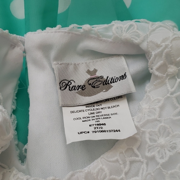 Rare Editions Floral Crochet and Polka Dot Spring Dress - Picture 3 of 7